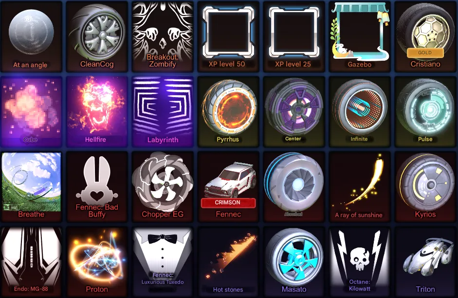 RL1008  Fennec Crimson, 3 Black Markets, Hatsune Miku, Darth Vader, Octane Miku Rider Dark, Season 17 Rewards, 200 Credits 